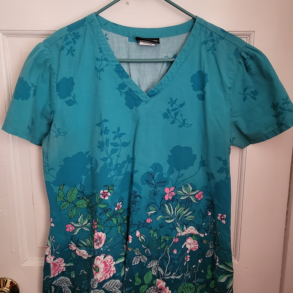 Grey's Anatomy Teal V-Neck Top